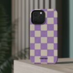 Lavender Checkered iPhone Case - Image 25