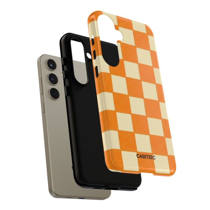 Creamsicle Checker Samsung Case - Image 44